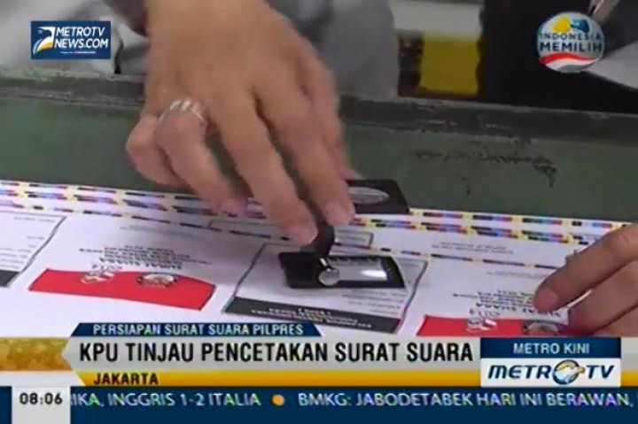 KPU Tinjau Perkembangan Pencetakan Suara