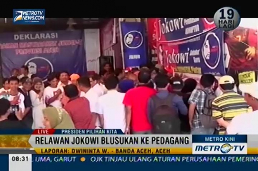 Relawan Jokowi di Aceh Blusukan ke Pedagang