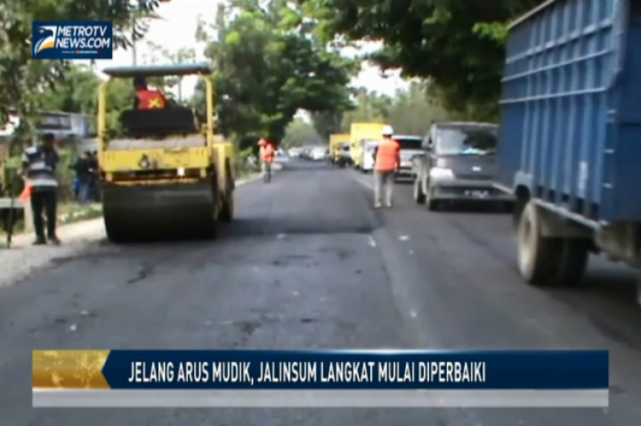 Jelang Arus Mudik, Jalinsum Langkat Mulai Diperbaiki