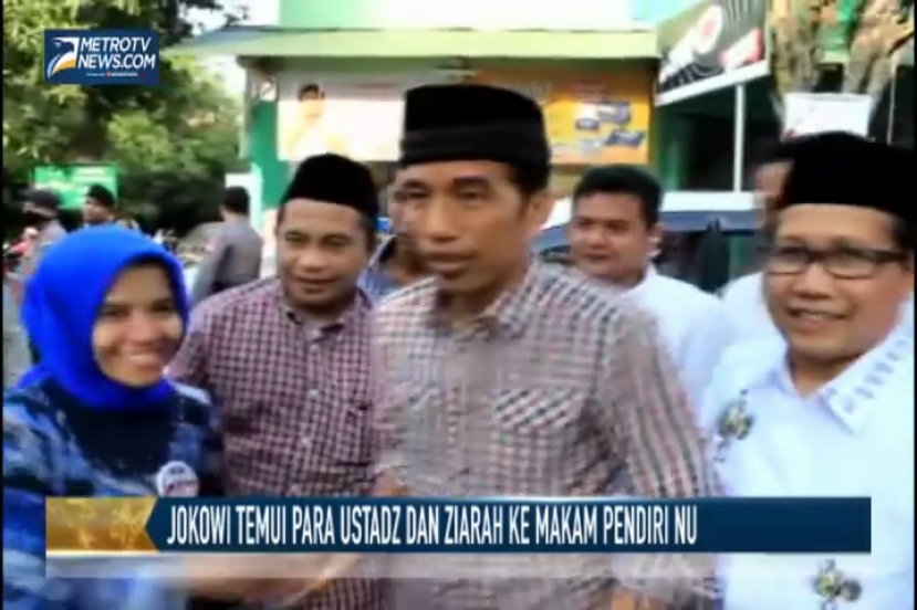 Jokowi Temui Para Ustadz dan Ziarah ke Makam Pendiri NU