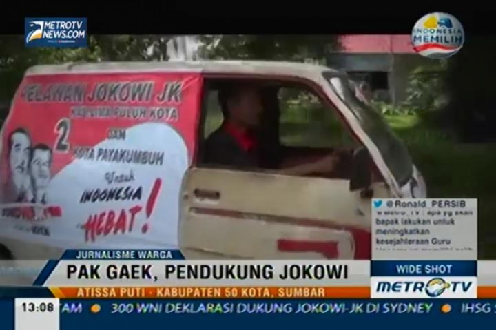 Pak Gaek, Pendukung Jokowi 