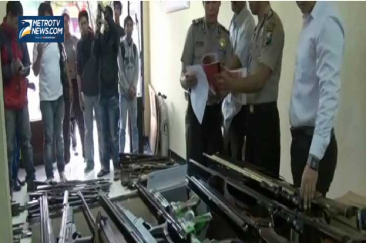 Polda Malang Gerebek Industri Senjata Ilegal