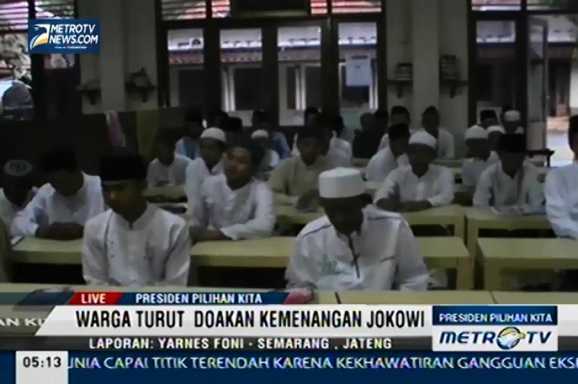 Santri di Solo Adakan Sujud Syukur atas Kemenangan Jokowi-JK