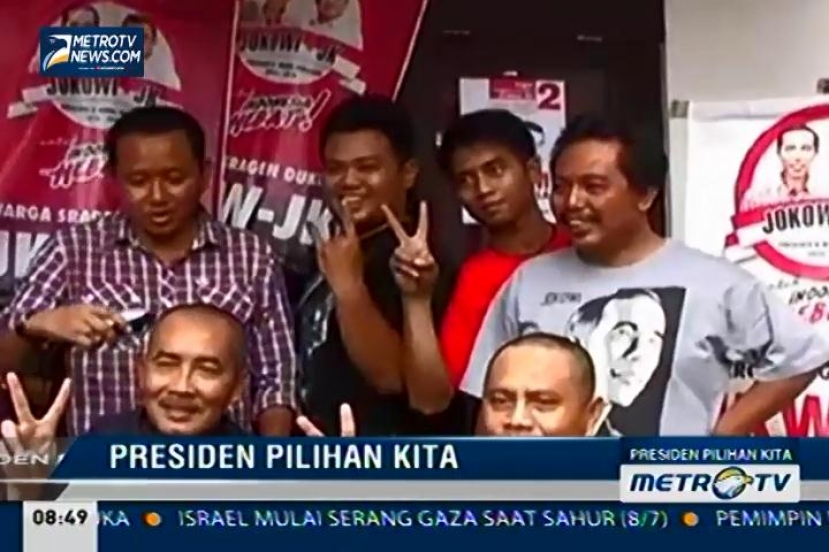 Relawan dan Timses Sragen Gelar Aksi Cukur Gundul