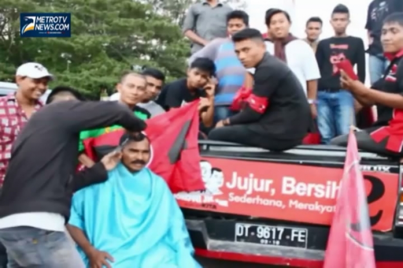 Jokowi Unggul di Kendari, Relawan dan Tim Pemenangan Cukur Gundul