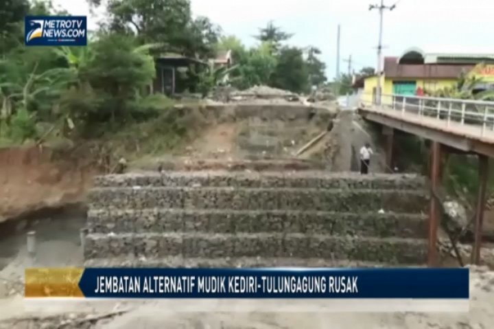 Jembatan Alternatif Mudik Kediri-Tulungagung Rusak