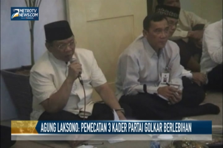 Agung Laksono: Pemecatan 3 Kader Golkar Berlebihan