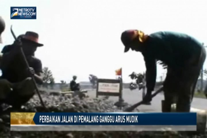 Perbaikan Jalan di Pemalang Ganggu Arus Mudik