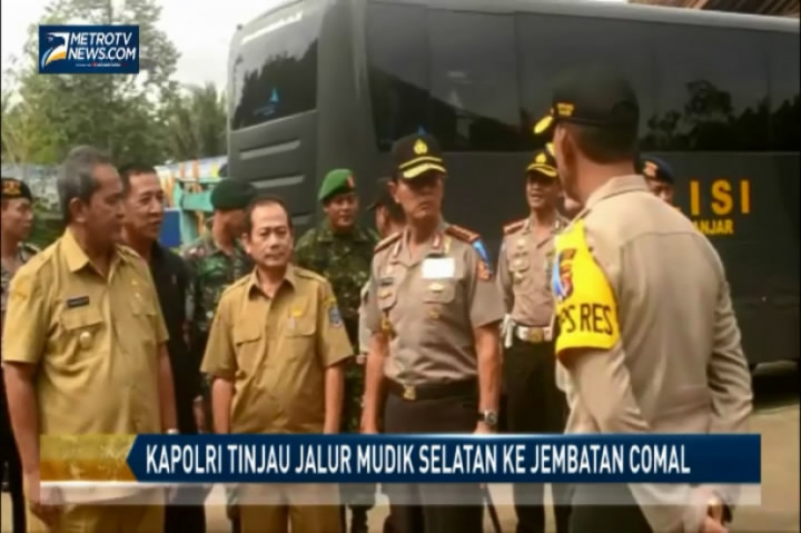 Kapolri Tinjau Jalur Mudik Selatan ke Jembatan Comal