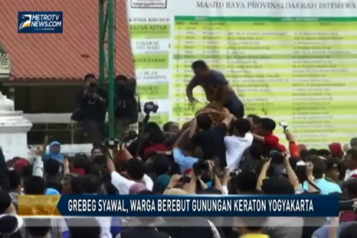 Grebeg Syawal, Warga Berebut Gunungan Keraton Yogyakarta