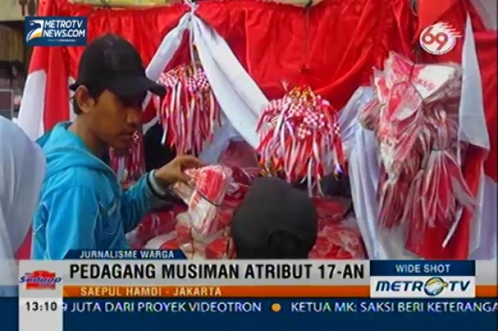 Penjual Atribut Merah Putih