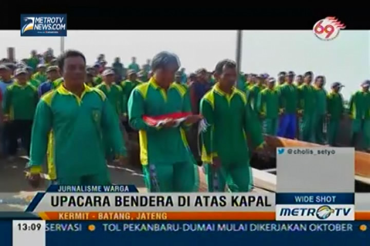 Upacara Bendera di Atas Kapal