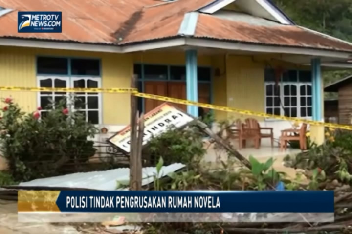 Polisi Tindak Pengrusakan Rumah Novela