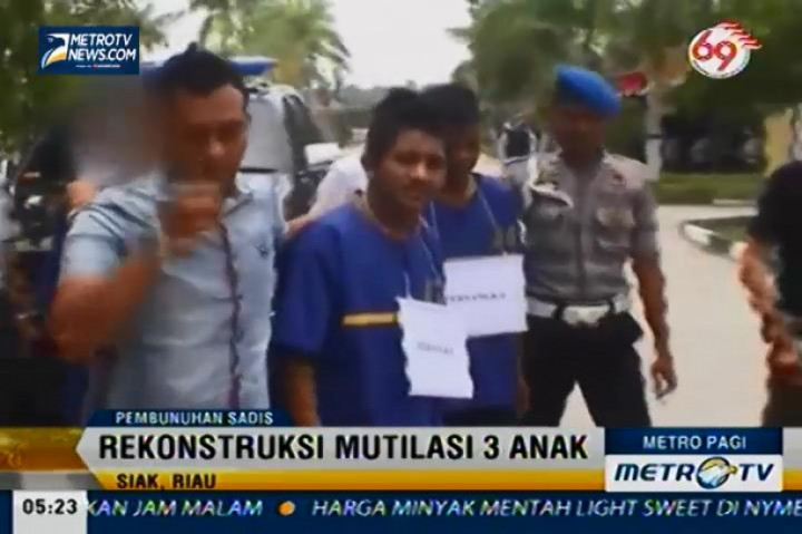 Polsek Siak-Riau Gelar Rekonstruksi Kasus Pembunuhan dan Mutilasi