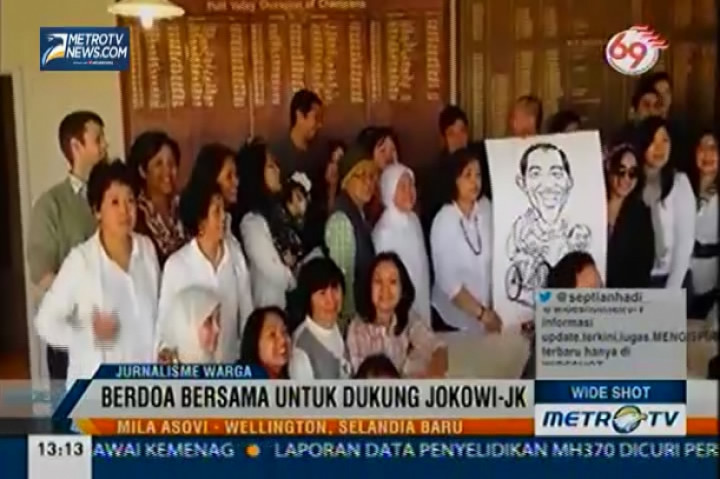 Barisan Jokowi di Wellington Mengadakan Doa Bersama