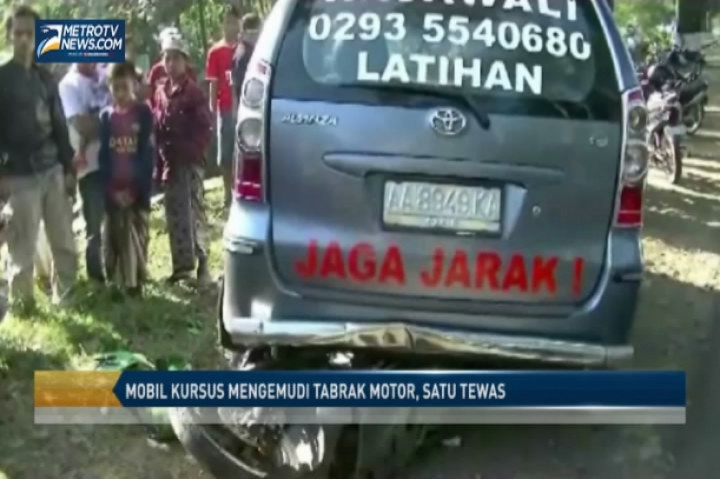 Mobil Kursus Mengemudi Tabrak Motor, Satu Tewas