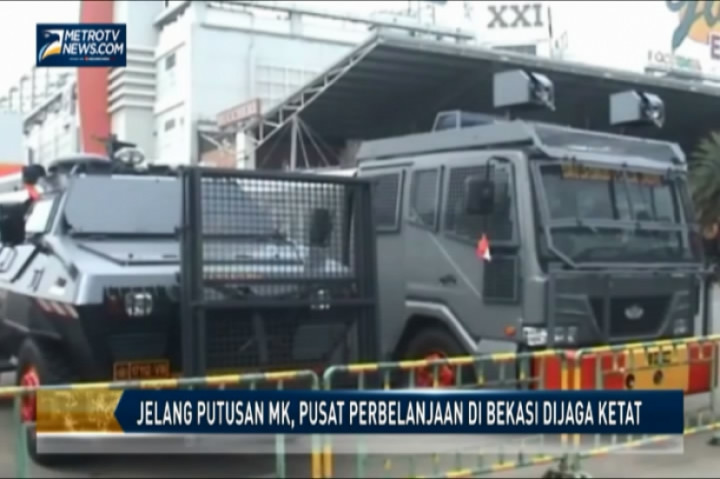 Jelang Putusan MK, Pusat Perbelanjaan di Bekasi Dijaga Ketat