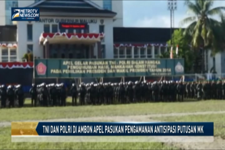 TNI dan Polri di Ambon Apel Pasukan Pengamanan Antisipasi Putusan MK