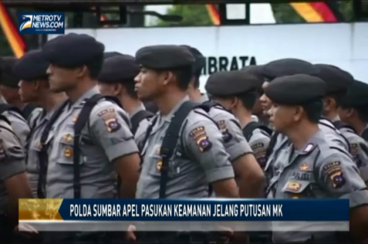Polda Sumbar Apel Pasukan Keamanan Jelang Putusan MK 