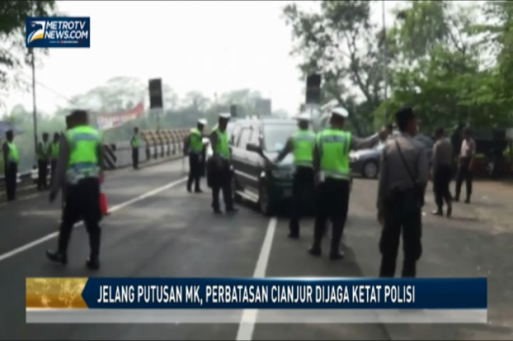 Jelang Putusan MK, Perbatasan Cianjur Dijaga Ketat Polisi