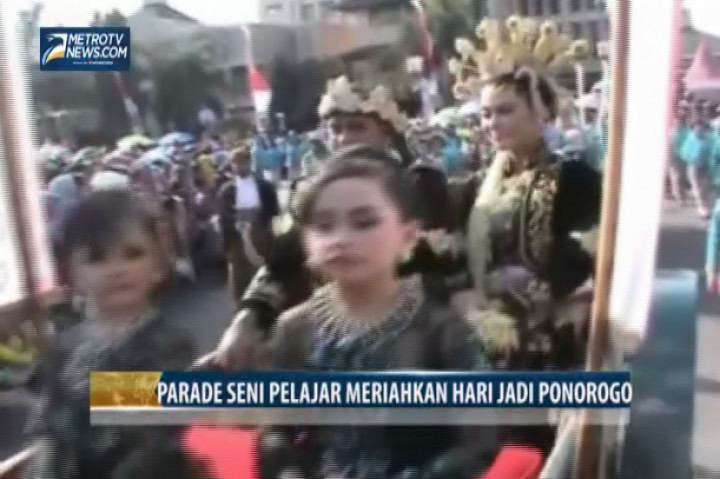 Parade Seni Pelajar Meriahkan Hari Jadi Ponorogo