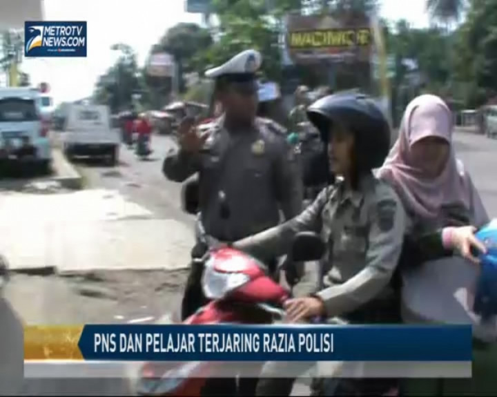 Ditilang Polisi, Pelajar Dihukum Nyanyikan Lagu Indonesia Raya