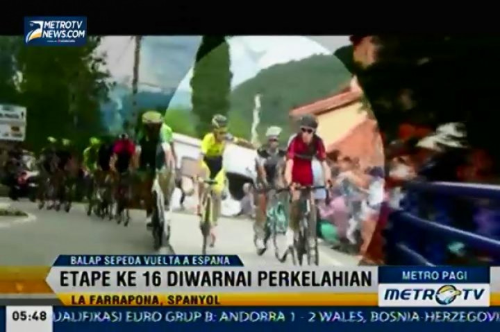 Dua Pembalap Sepeda Terlibat Adu Jotos pada Balap Sepeda Vuelta A Espana