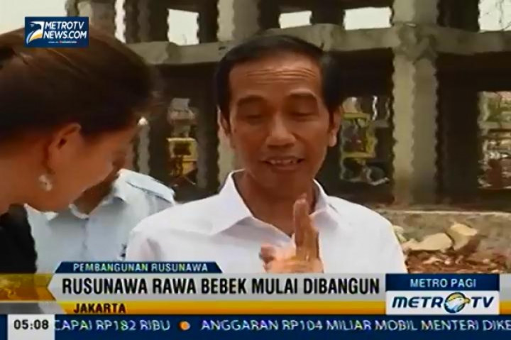 Jokowi Resmikan Pembangunan Rusunawa Rawa Bebek