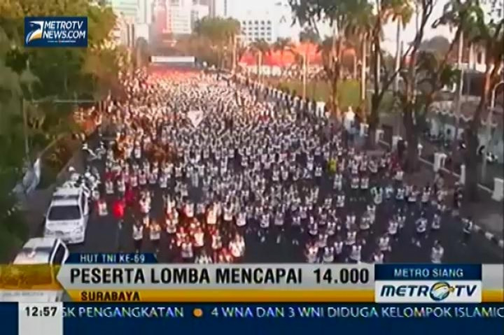 HUT TNI ke- 69, Masyarakat Antusias Ikut Lomba Lari 10 Km