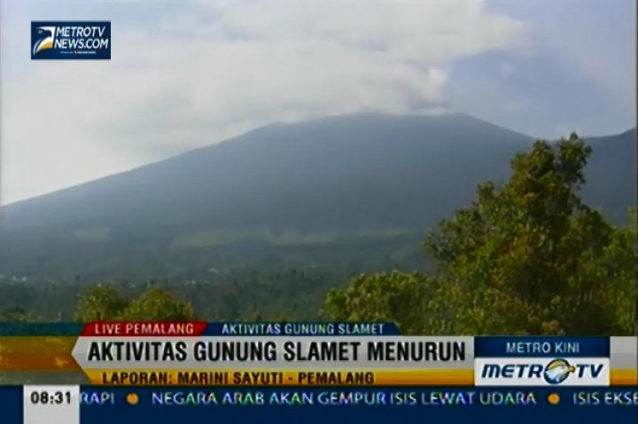 Aktivitas Gunung Slamet Menurun