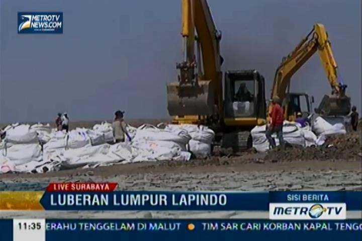 BPLS Membenahi Titik Tanggul 68 Lumpur Lapindo