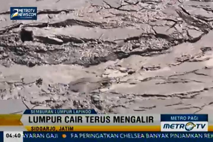 Aliran Lumpur Lapindo Kian Memenuhi Kolam Penampungan