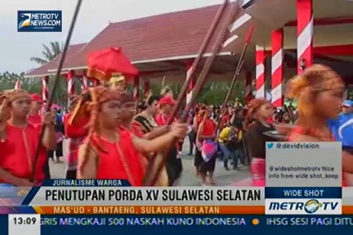 Penutupan Porda XV Sulawesi Selatan