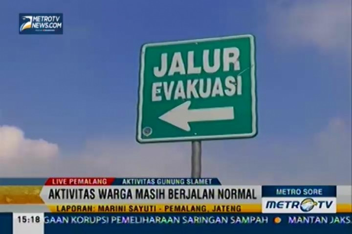 Gunung Slamet Siaga, Warga Lereng Siap Mengungsi 