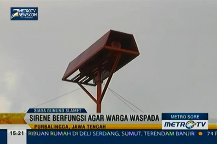 Sejumlah Desa di Kawasan Gunung Slamet Dipasang Sirene