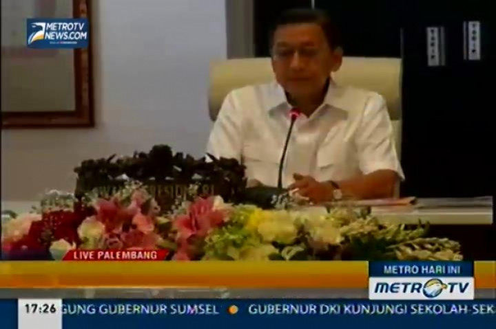 Wapres Boediono Pimpin Rapat Pemadaman Kebakaran Lahan 