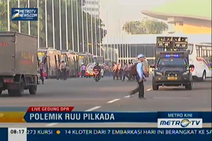 Suasana Gedung DPR Jelang Rapat Paripurna RUU Pilkada 