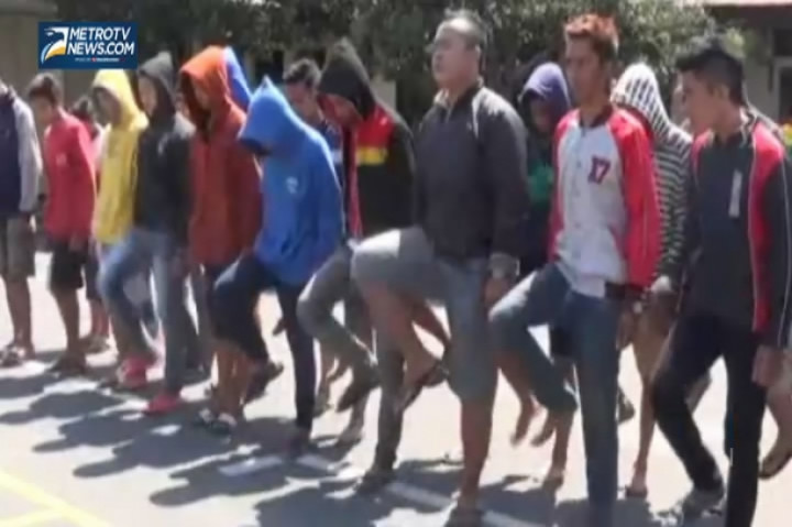 Puluhan Pembalap Liar Hanya Dihukum Baris-Berbaris 