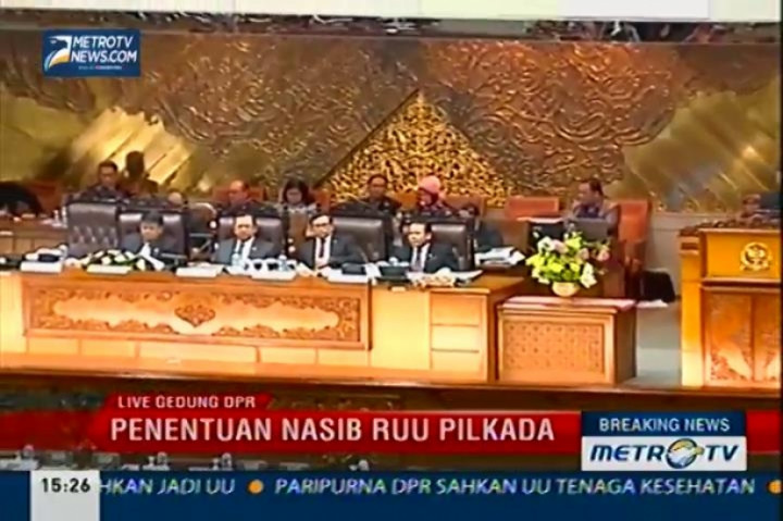 Sidang Paripurna RUU Pilkada Resmi Dibuka   