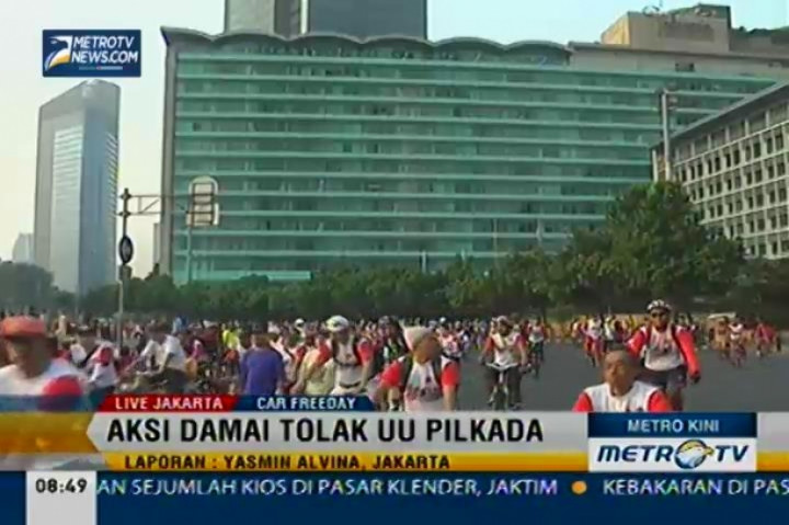 Aksi Damai Tolak UU Pilkada di Bundaran HI