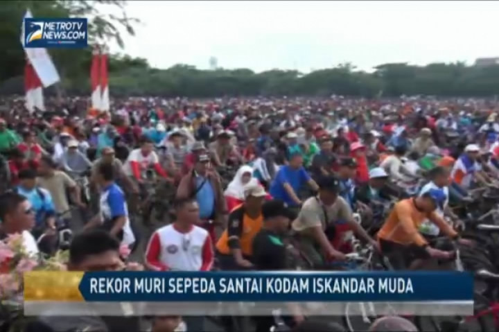 Peserta Sepeda Santai Kodam Iskandar Muda Pecahkan Rekor MURI
