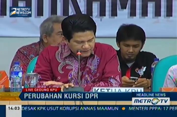 Pascaputusan MK, KPU Umumkan Perubahan Kursi DPR RI