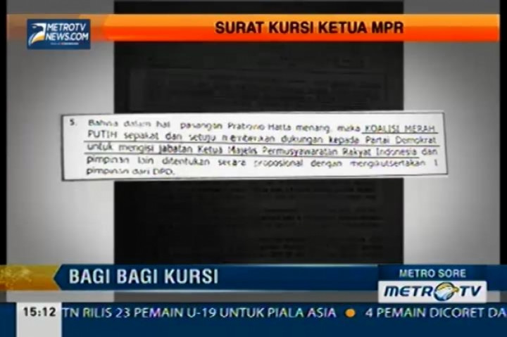 Surat Bagi-bagi Kursi Koalisi Merah Putih Bocor