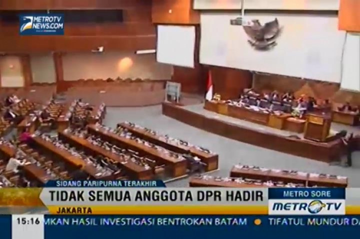 Sidang Paripurna Terakhir, tidak Semua Anggota DPR Hadir
