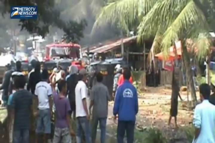 Eksekusi Lahan Ricuh, Warga Bentrok dengan Polisi