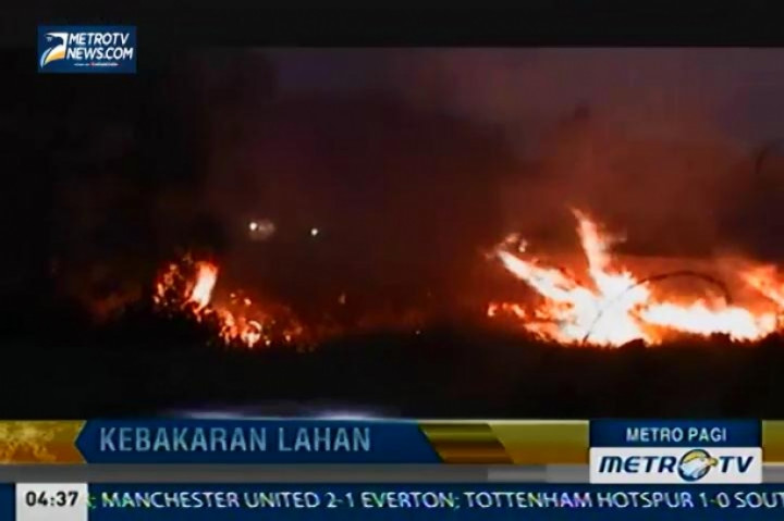 Tiga Belas Hektar Lahan Kering Terbakar
