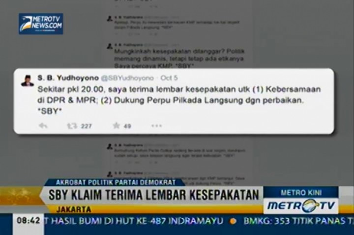 SBY Dukung Kubu Prabowo Demi Perppu