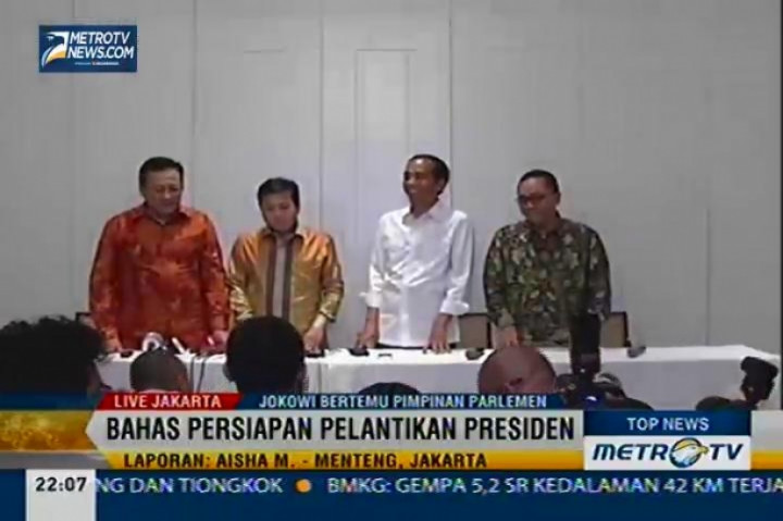 Pertemuan Jokowi dengan Pimpinan Parlemen Bahas Pelantikan Presiden