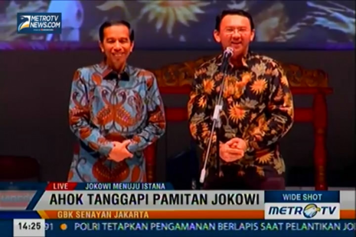 Ahok Doakan Pelantikan Jokowi Lancar