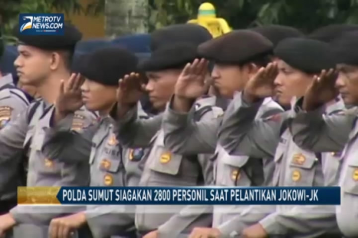 Polda Sumut Siagakan 2800 Personil saat Pelantikan Jokowi-JK